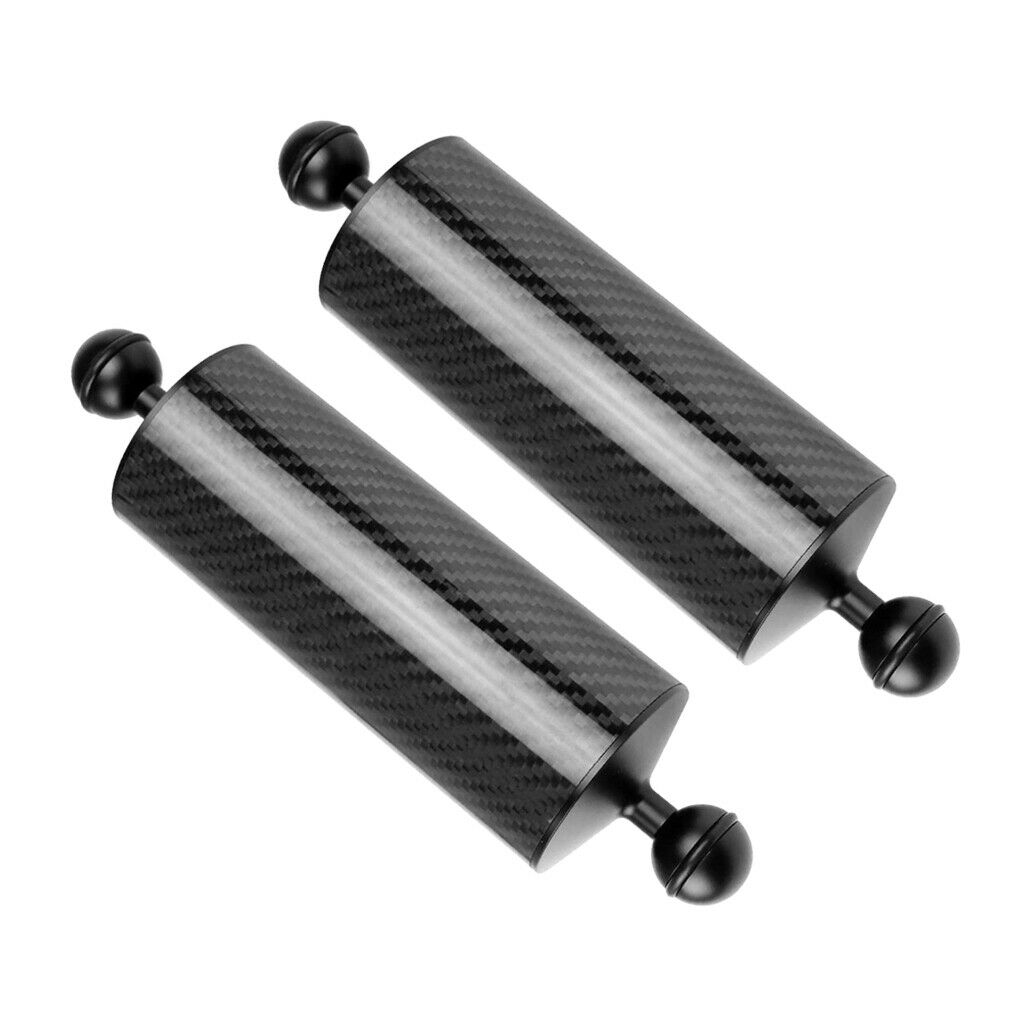 2pcs Carbon Fiber 8" Ball Floating Arm Buoyancy Underwater Lighting