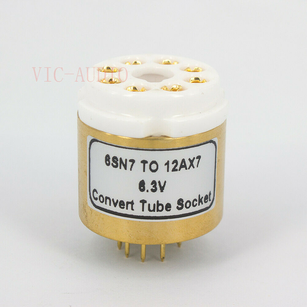1PC 6SN7 to 12AU7 ECC83(6.3V) Electron Tube Socket Adapter Socket Converter DIY