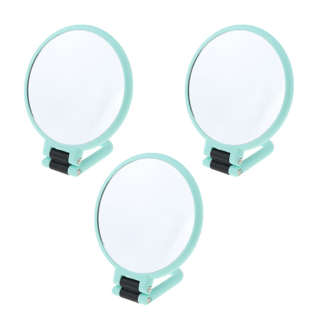 3Pcs Folding Handheld Double Sided Mirror Makeup 2X/3X/15X Magnifying Mirror