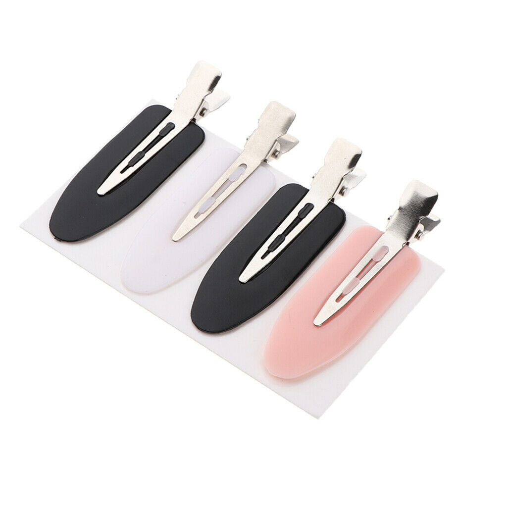 4Pcs Women Fashion No Bend Seamless Curl Pins - Hair Clips for Makeup Hairstyle