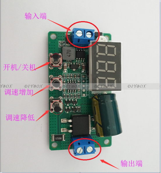 Digital LED Display 8-55V Max 10A PWM DC Motor Speed Regulator Power Controller