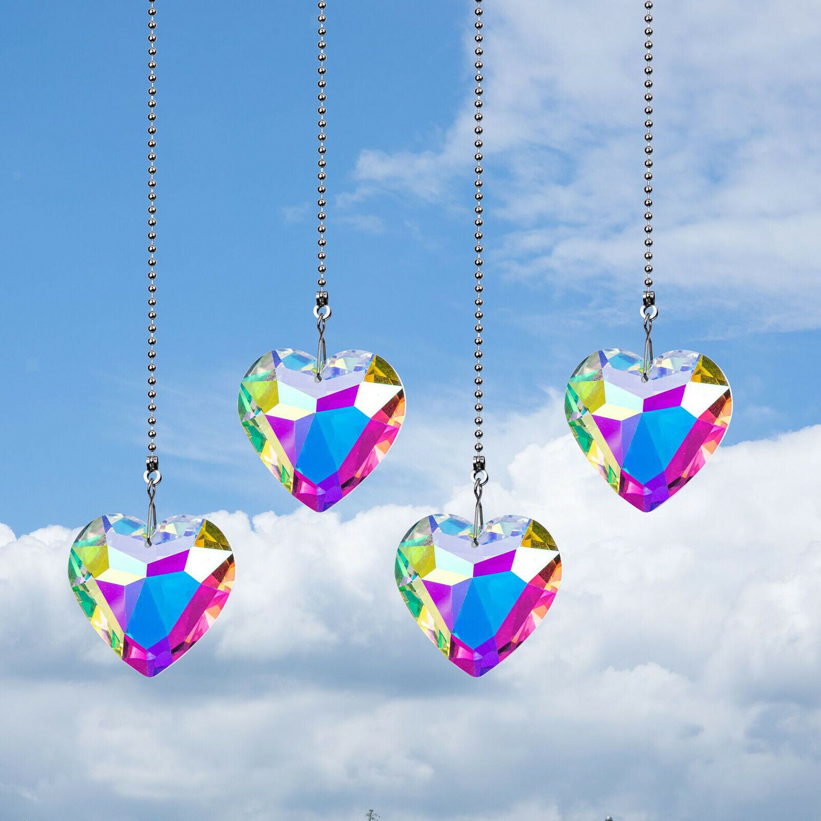 Heart Crystal Suncatcher Prism Ball Home Love Window Hanging Decor Ornaments