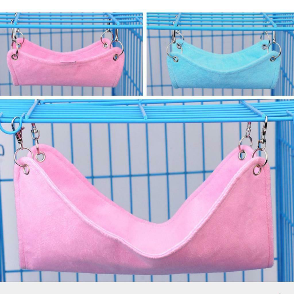 Small Hamster Hammock Cage Hanging Bed Nest for Birds Hamster Mice Pink-S