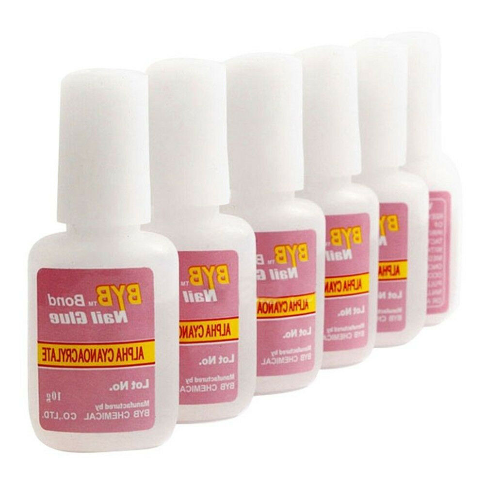 1x 10g Nail Glue With Applicator Brush Clear Strong Adhesive Acrylic False Tips~