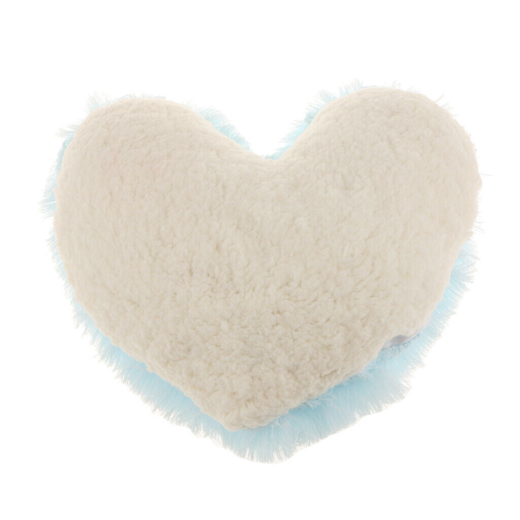 Super Soft Heart-shaped Throw Pillow Home Sofa Car Decorative Pillow Blue+White