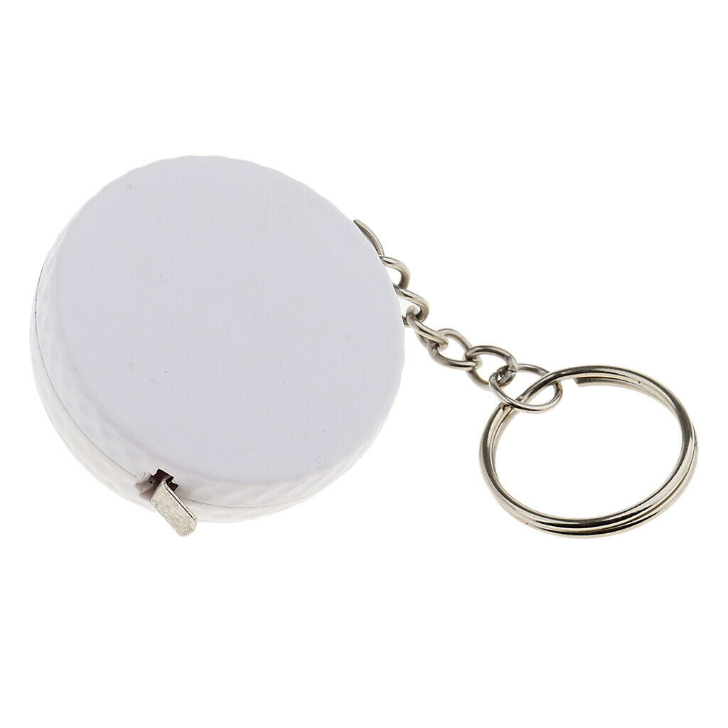 MagiDeal 100 cm Tapeline White Golf Ball Pendant Key Chain Keychain Keyring
