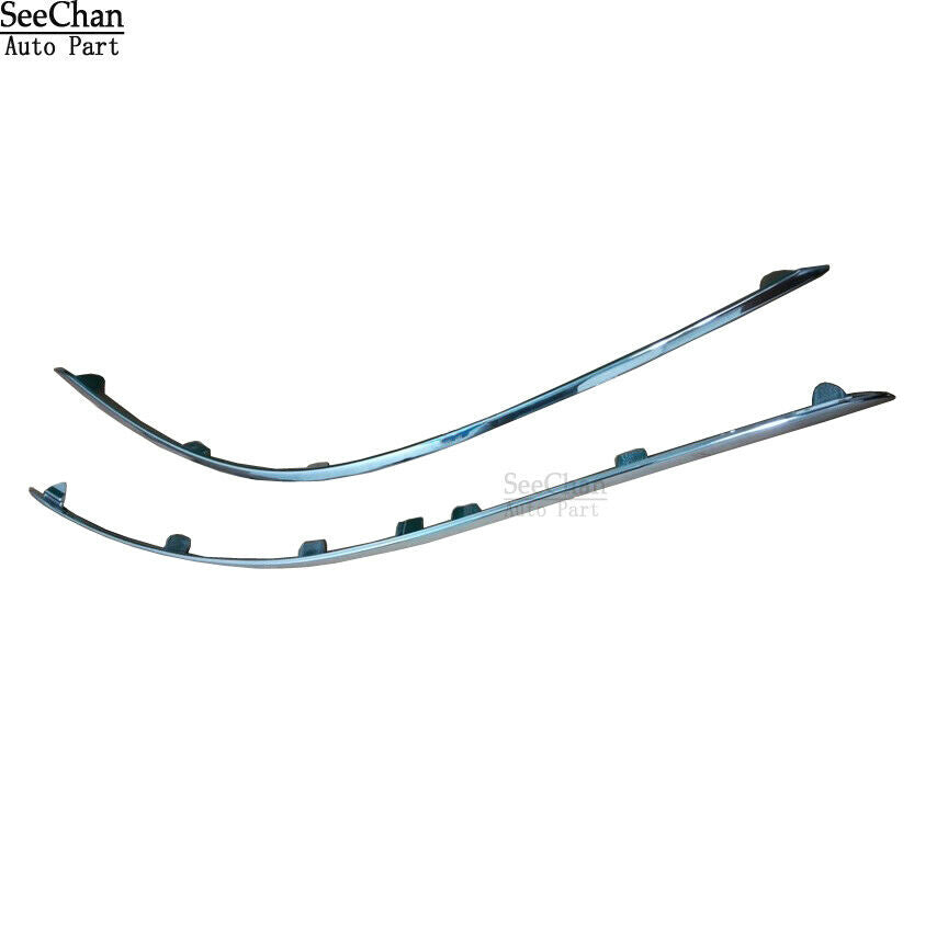 2Pcs For Mercedes C-Class C300 C250 2012-14 L&R Chrome Rear Bumper Moulding Trim