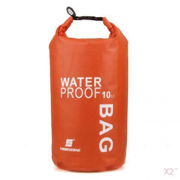 10L Waterproof Dry Bag Pouch Camp Boating Kayaking Rafting Canoeing Orange