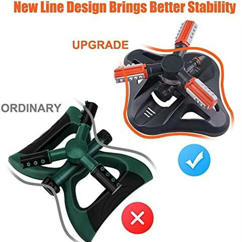 Garden Lawn Sprinkler Automatic 360Degree Rotating Irrigation Water System 60PSI