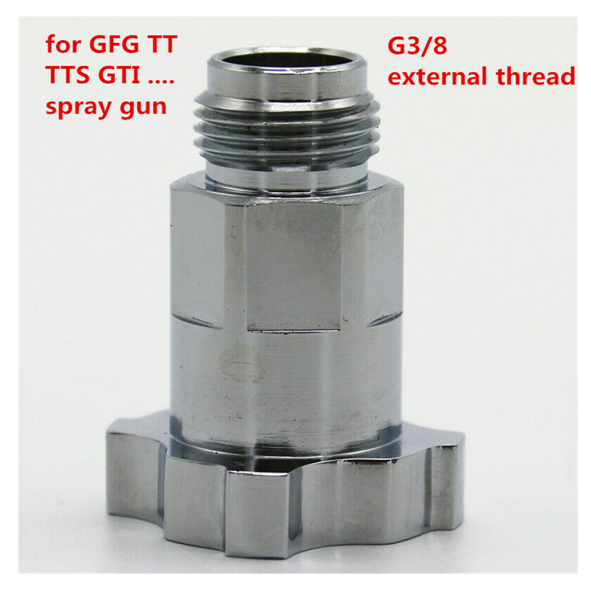 For PPS Spray Gun Adapter Cup Copper Adapter Tank Joint G3/ 8 External Thread