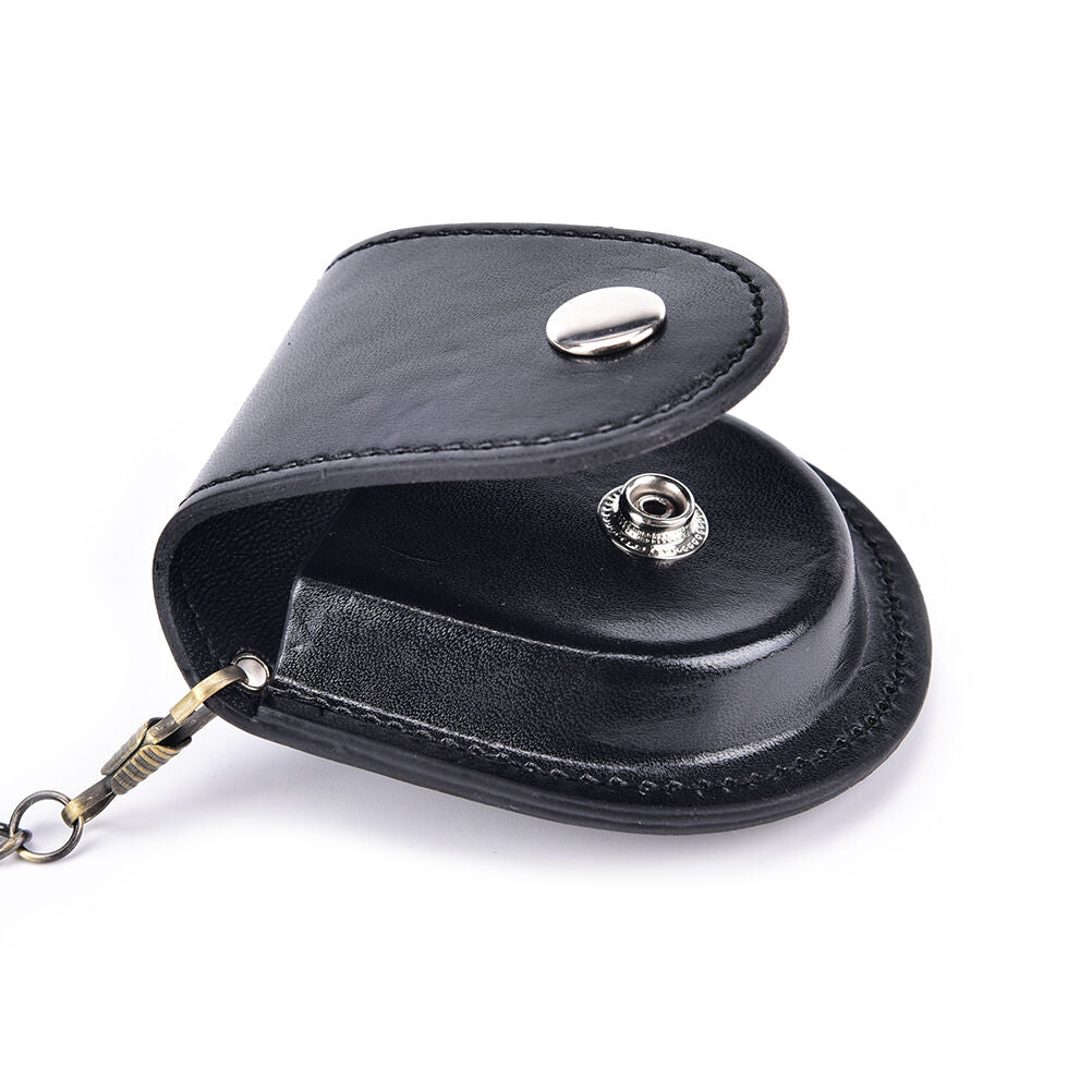 1X PU leather pocket watch holder storage case coin purse pouch bag with c.l8