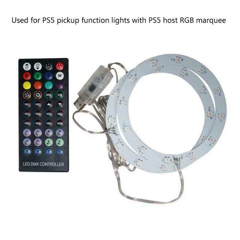 USB Remote Control RGB Light Bar LED Lighting Strip For PS5 Console Cooling Fan