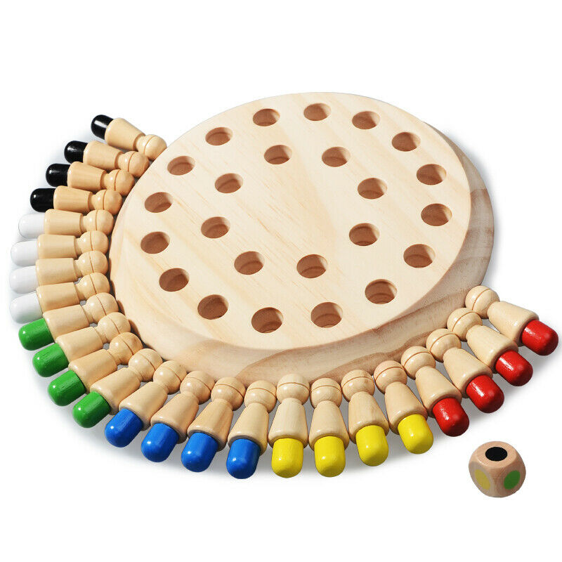 Kids Montessori Educational Wooden Toys Learning Sensory Toys Memory MatchBDAU