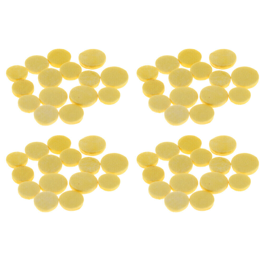4 Pack Finest 10/9/8mm Dia Piccolos Pads Mats Yellow Woodwind Accessory