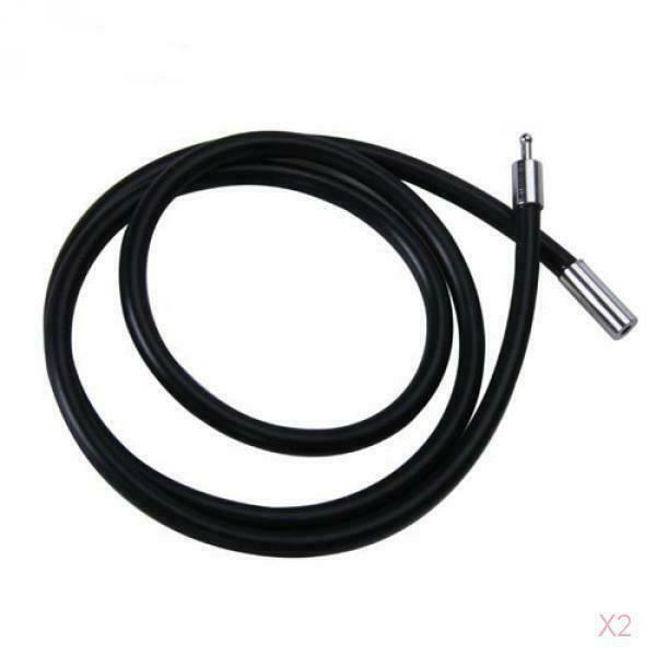 3mm Black Rubber Cord Necklace With Stainless Steel Closure - 16 Inch