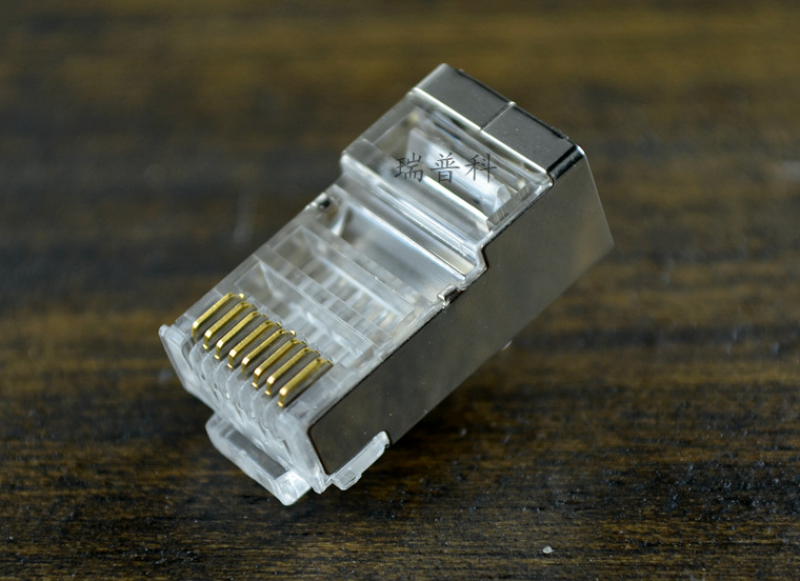 Rj45 Category 6 Copper Shell Shielded Crystal Head Cat6 Iron Shell Crystal Head