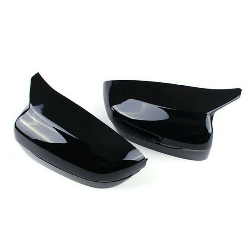 2x For BMW 5-Series G30 G20 2017-21 Glossy Black Side Mirror Cap Rearview Cover