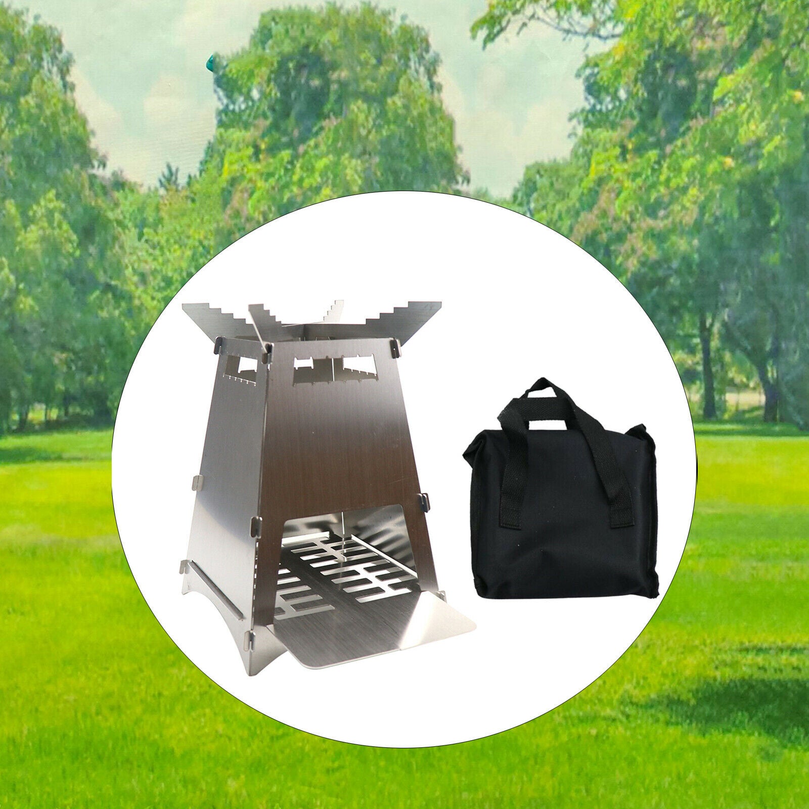 Portable Foldable Wood Stove Outdoor Camping Wood Burning Stove Outdoor