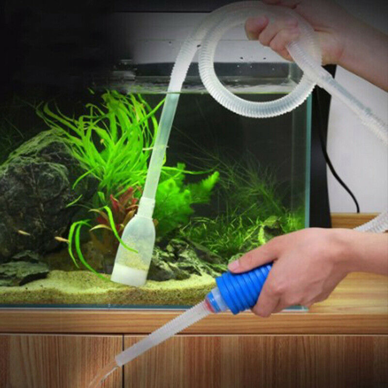 Aquarium Gravel Cleaner Vacuum Handheld Siphon Pump With Filter Nozzle Fish TaSJ
