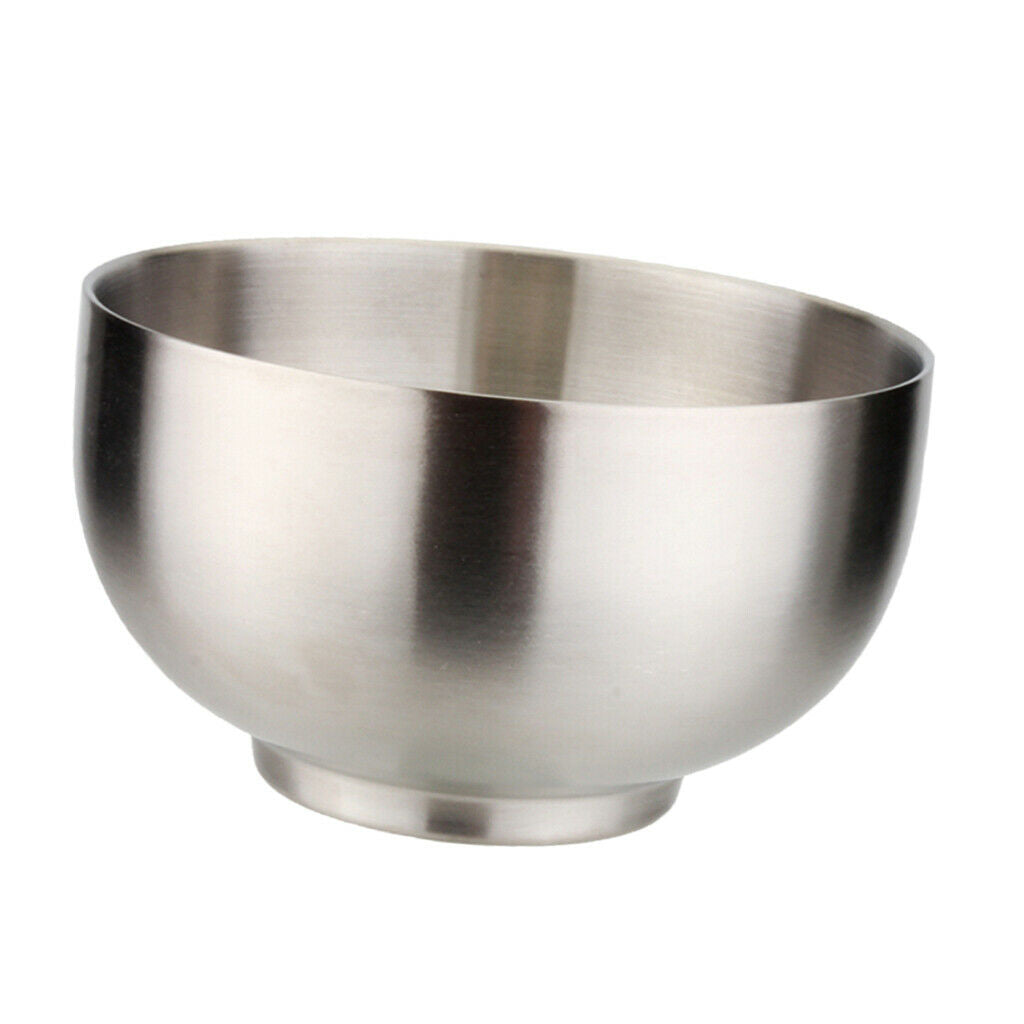 3 Pieces Stainless Steel Bowls Double Wall Rice Salad Serving Bowl for Kids
