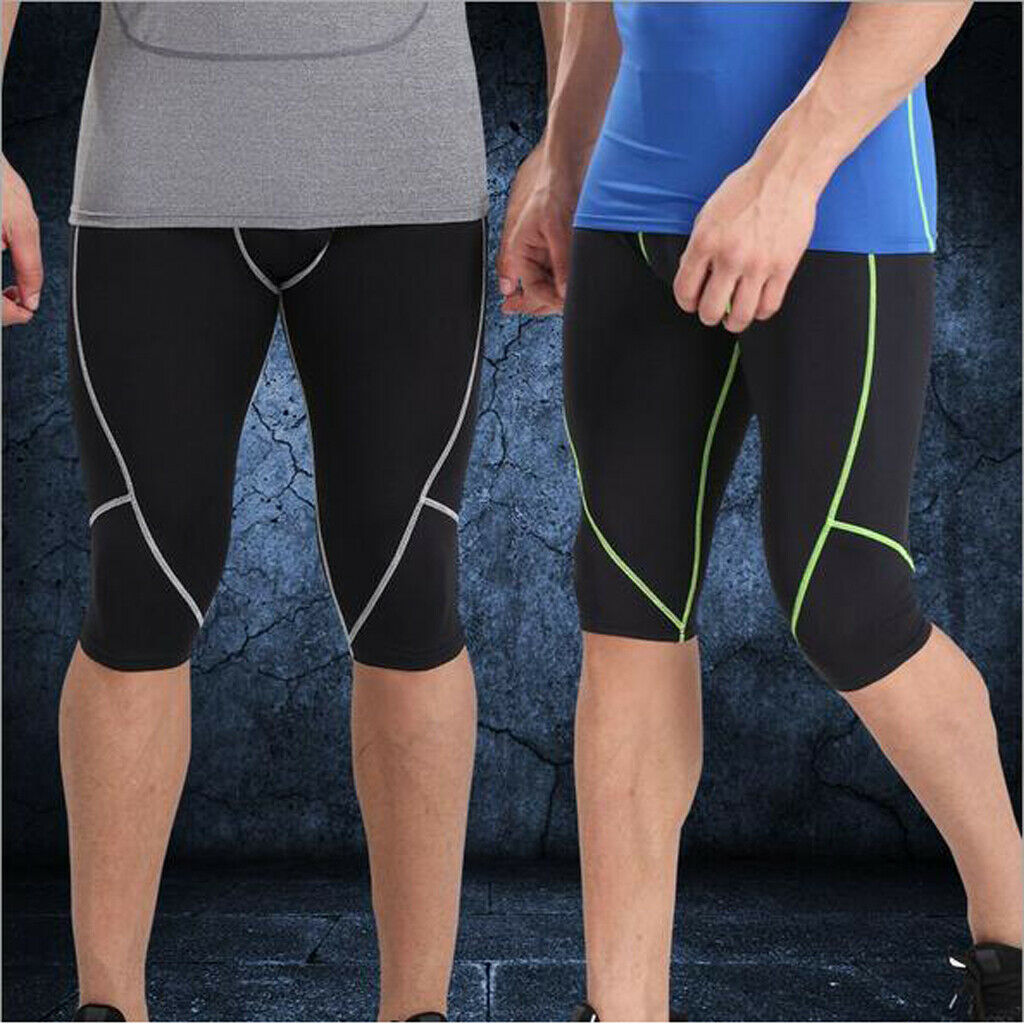 Mens Womens Sports Short Tights Gym Training Basketball Soccer Pants 2XL