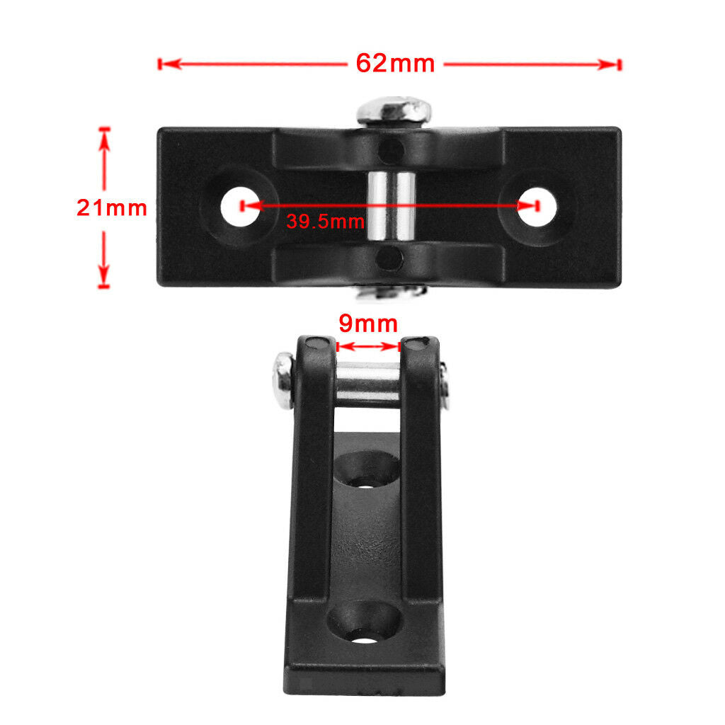 Marine Boat Bimini Top Fitting Nylon Deck Hinge 2 Holes with 2 Screws