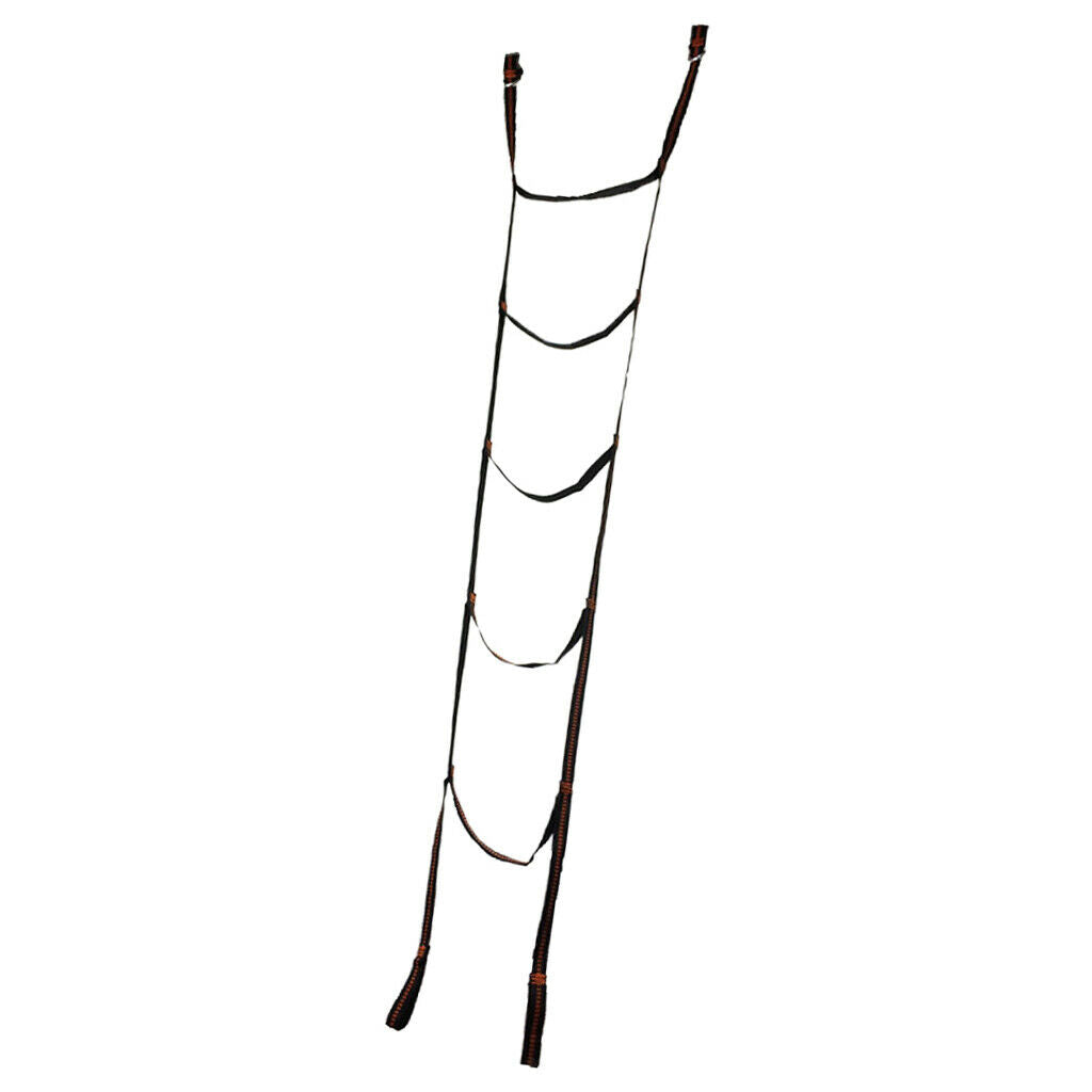 Rope ladder for indoor and outdoor use with strong carabiners