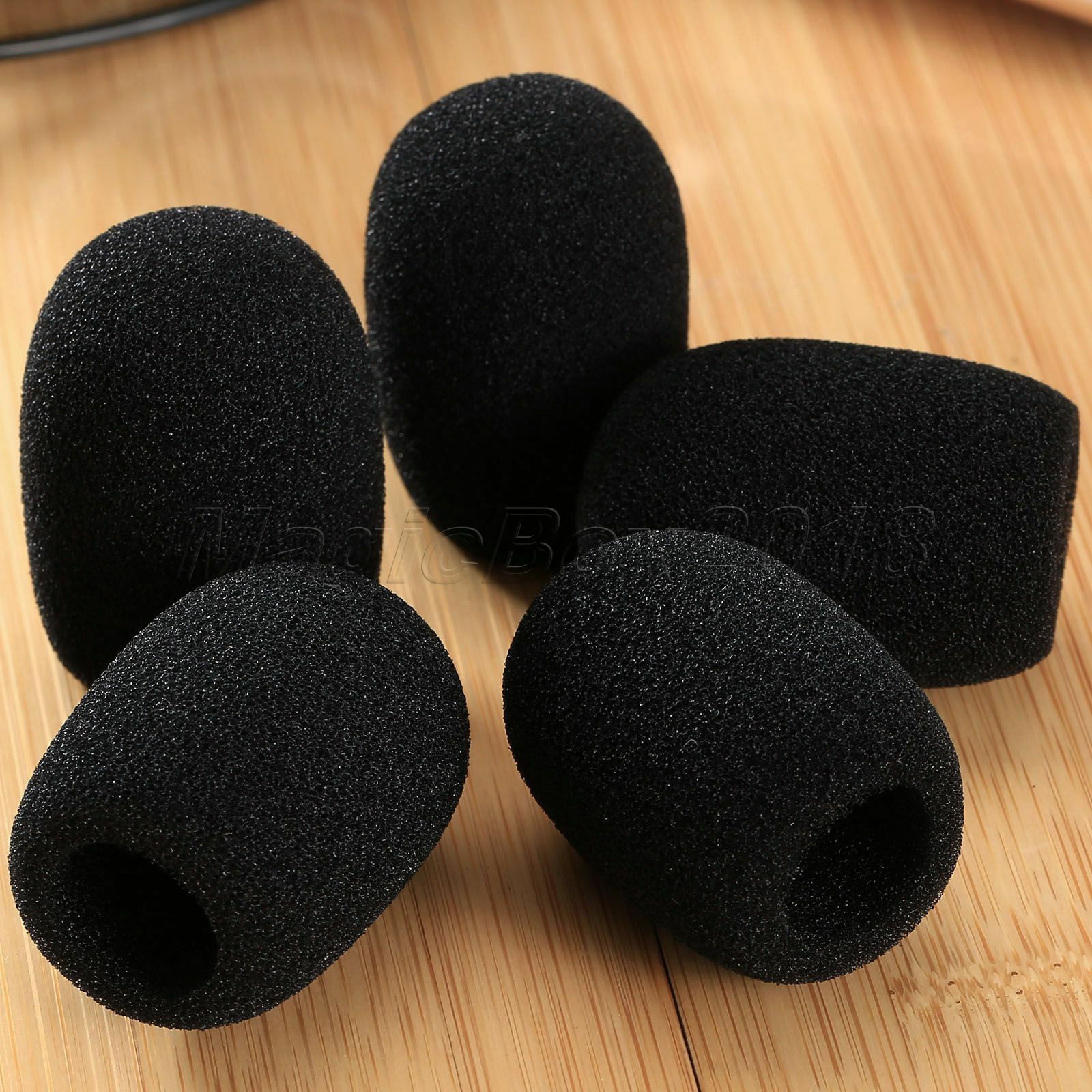40x15mm Handheld Microphone Windscreen Sponge Foam Mic Cover For Karaoke DJ 5PCS