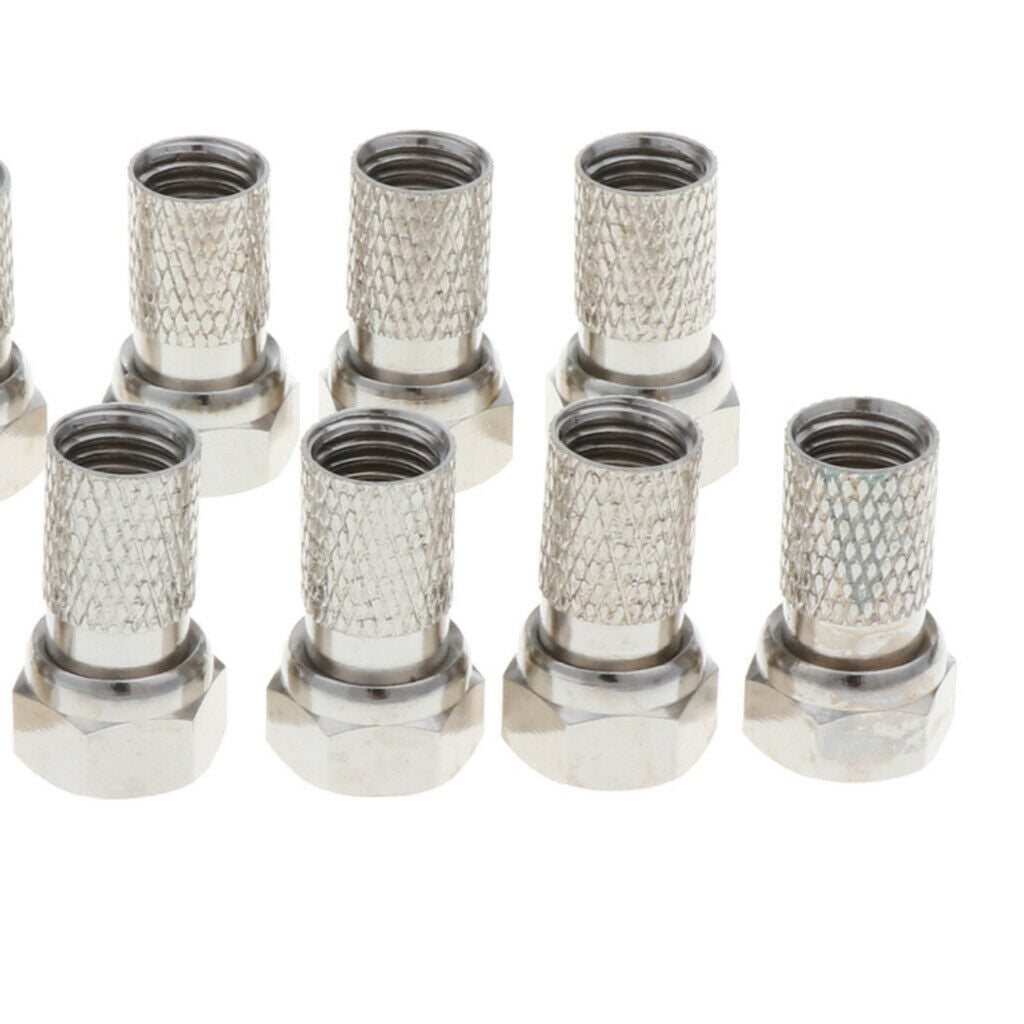 Metric Copper F Head Female Thread Connector, Self-tightening 75-5 RG60