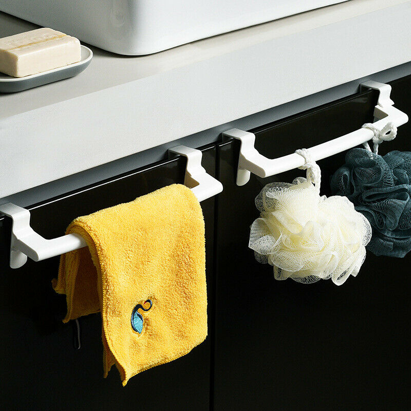 Towel Rack Over Door Towel Bar Hanging Holder Kitchen Cabinet Towel Rag Rack