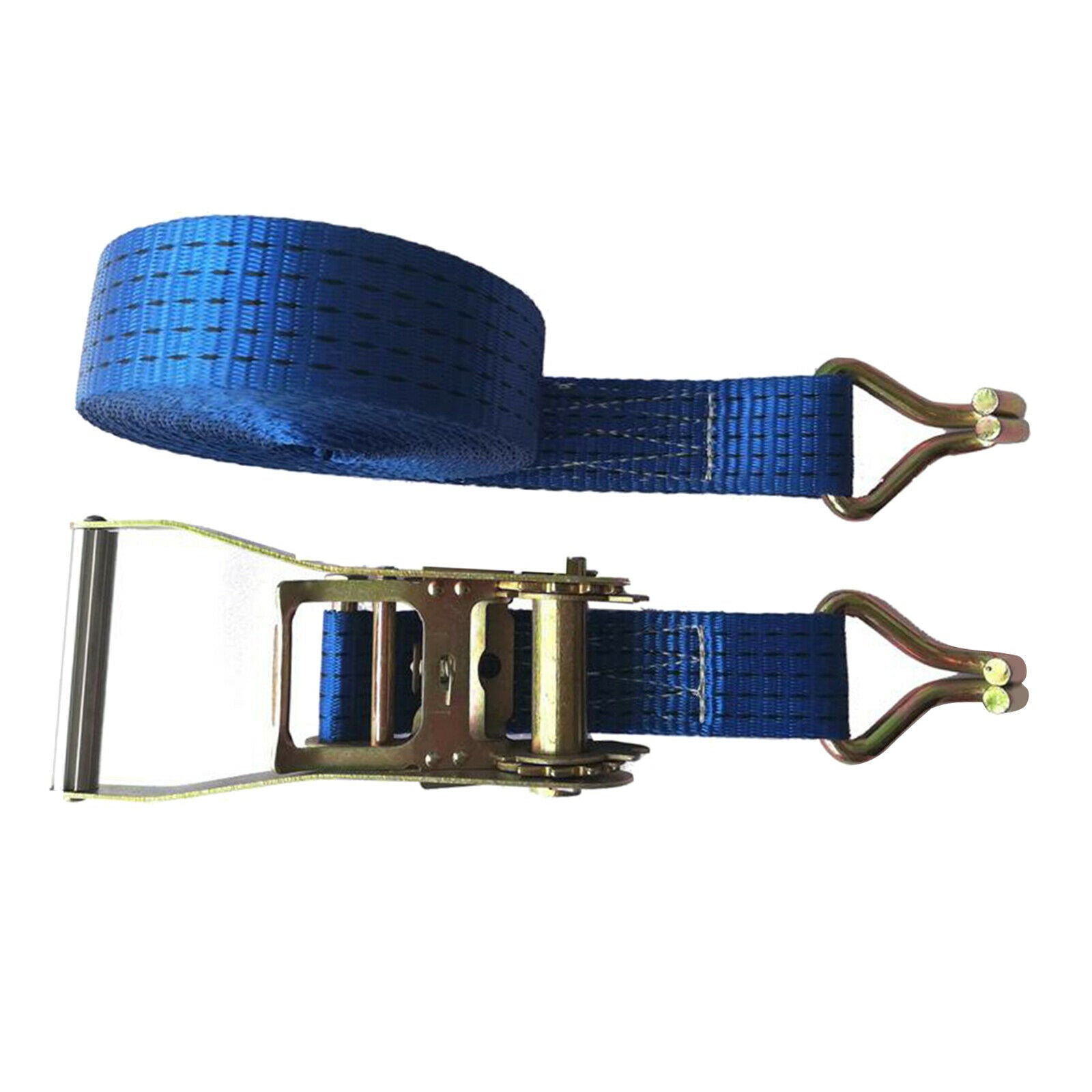 Ratchet Straps Truck Tie Down Heavy Duty with Metal Cam Buckle Blue 5cmx6m