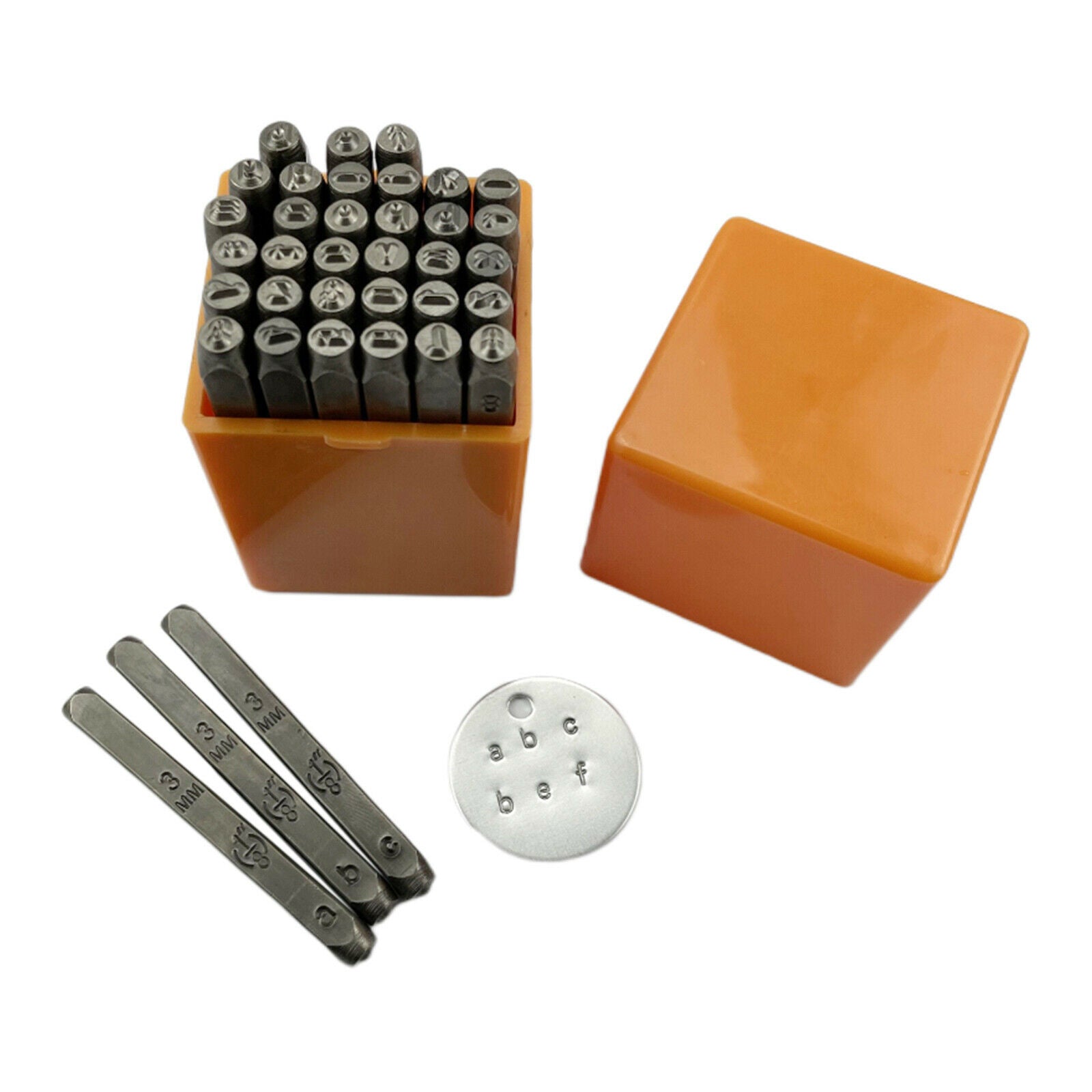 36x 3mm Numbers Letter Alphabet Metal Stamp Leather Craft Tools for Leather Wood