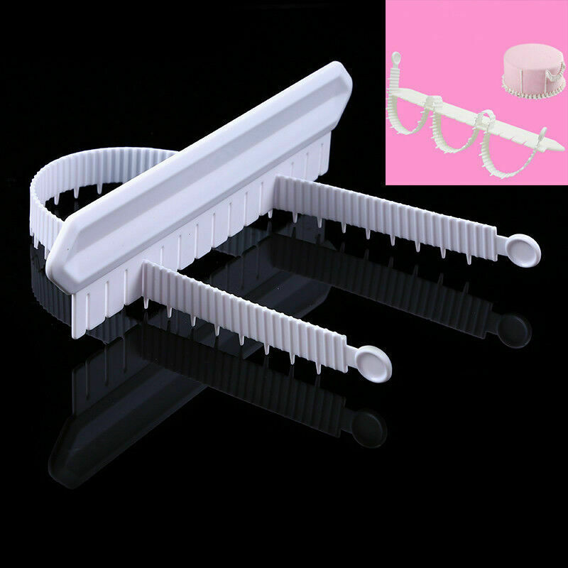 Cake Ruler Plastic White Garland Border Decorating Marker Set Cake Baking Mold