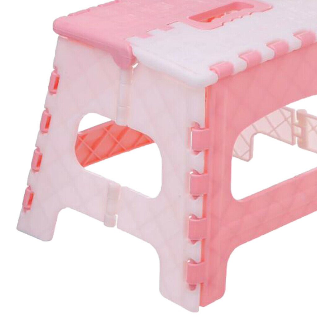 Plastic Step Stool Non Slip Home Bathroom Garage Camping Multi-purpose Pink