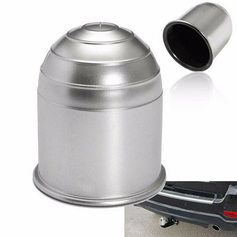 50mm Car Trailer Ball Cap Protective Cover Plastic Chrome Plated Clip Tow Bar