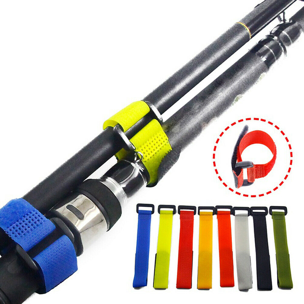1Pc Fishing Accessories Reusable Fishing Rod Tie Holder Strap Loop Cord B.l8