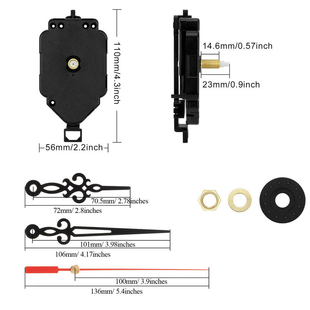 Quartz Clock Movement Wall Clock Mechanism DIY Repair Parts Kit 3 Hands