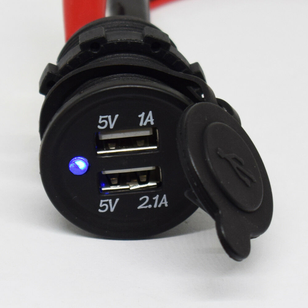1pc Dual USB Cigarette Lighter Socket Splitter 5V 3.1A Car Charger Power Outlet