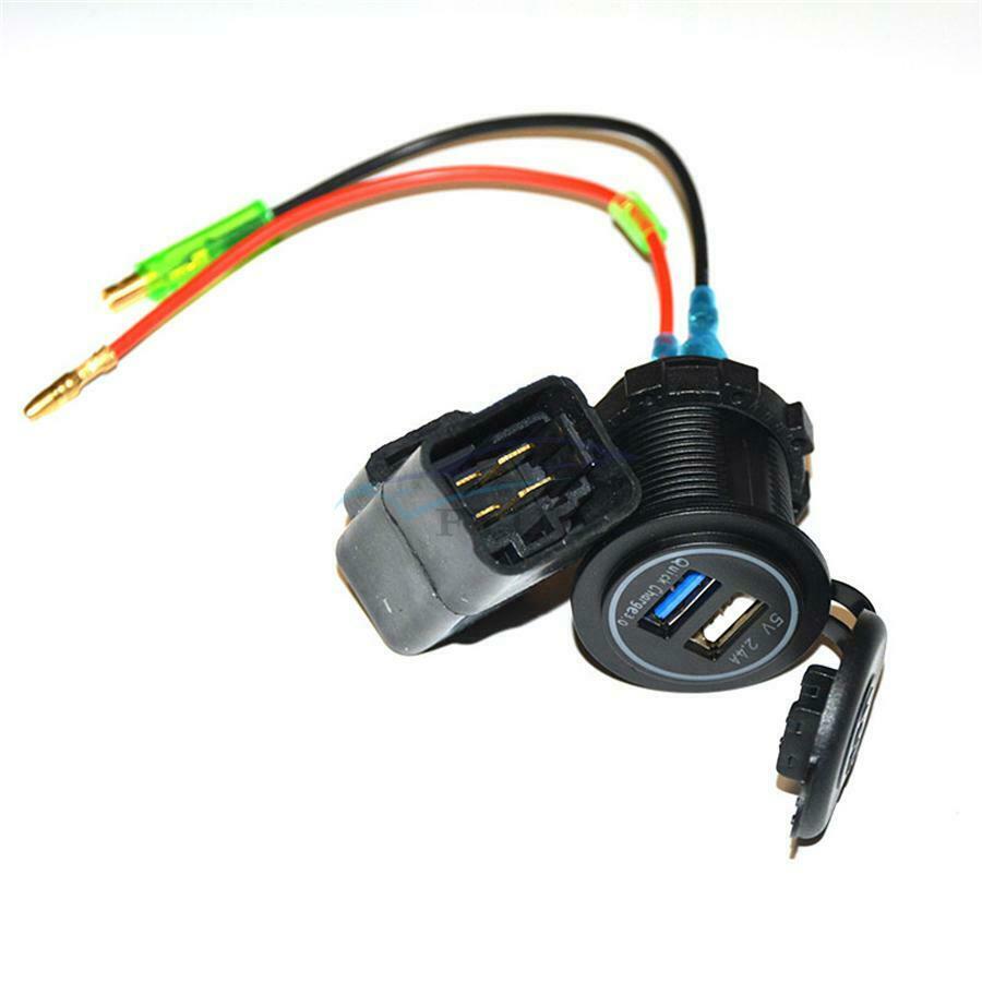12V USB Motorcycle Bicycle Charger with Relay For Kawasaki versys650 /versys1000