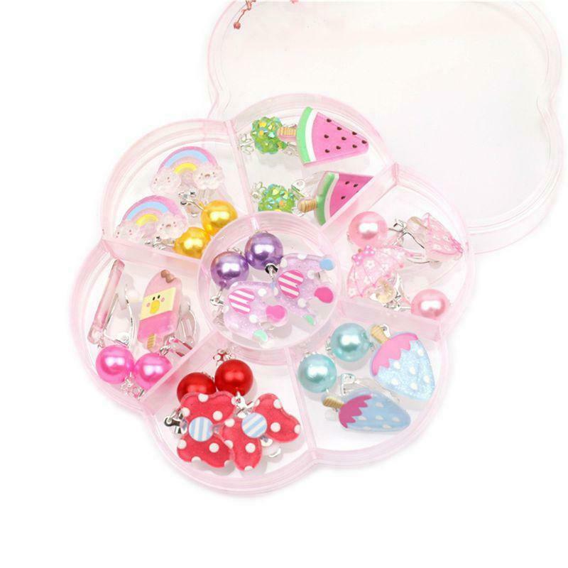 7 Pairs Mini Lovely Ear Clips for Girls Hypoallergenic Kids No Piercing Earrings
