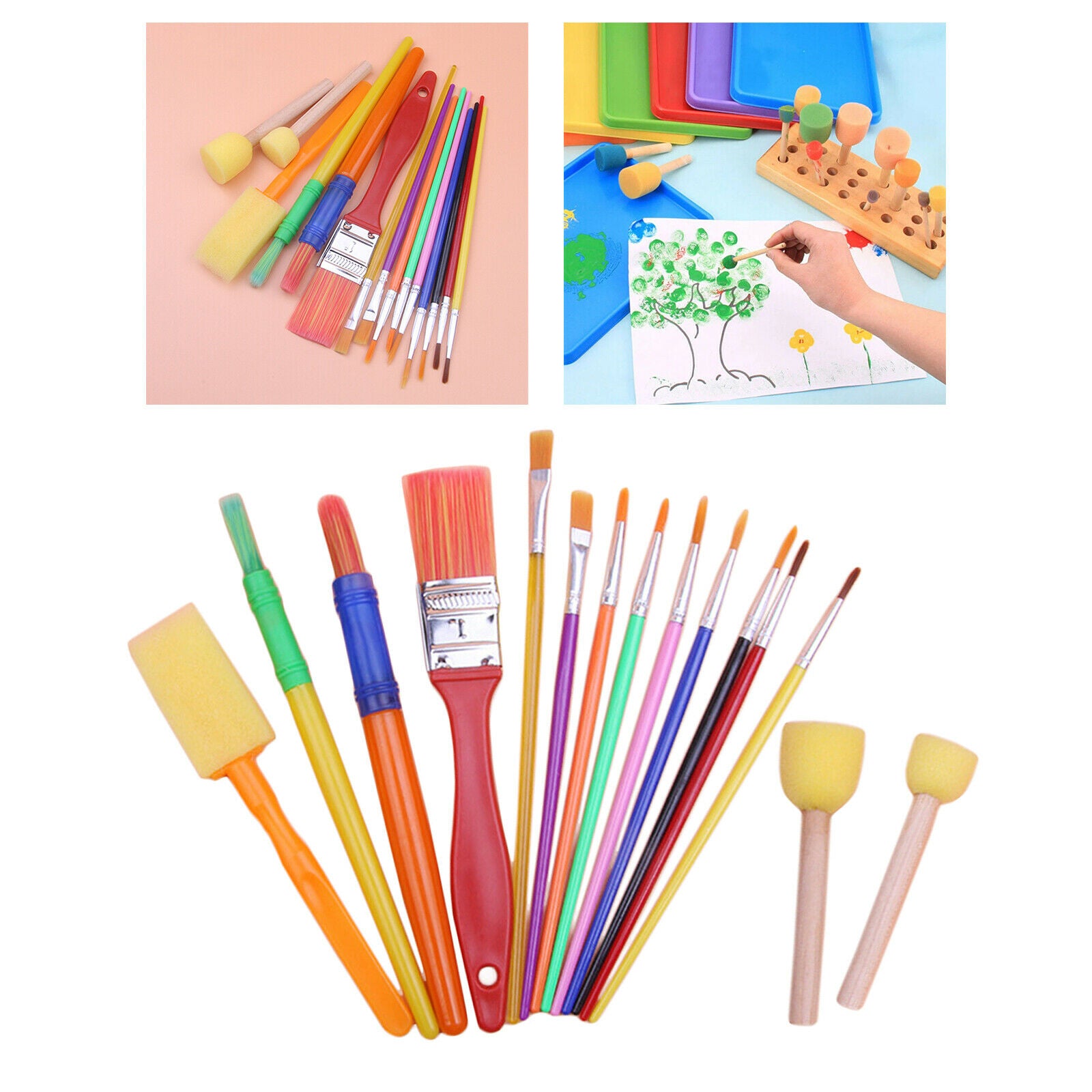 15x Paint Brushes Set DIY Graffiti Painting Drawing Tools for Kid Beginner