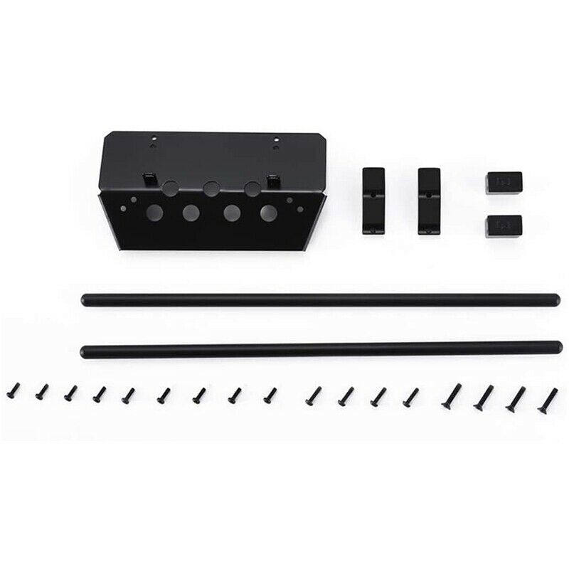 2X(RC Car Parts Rear Bumper + Chassis Guard Set Black for 6 4 G500 G63 O2Z4)