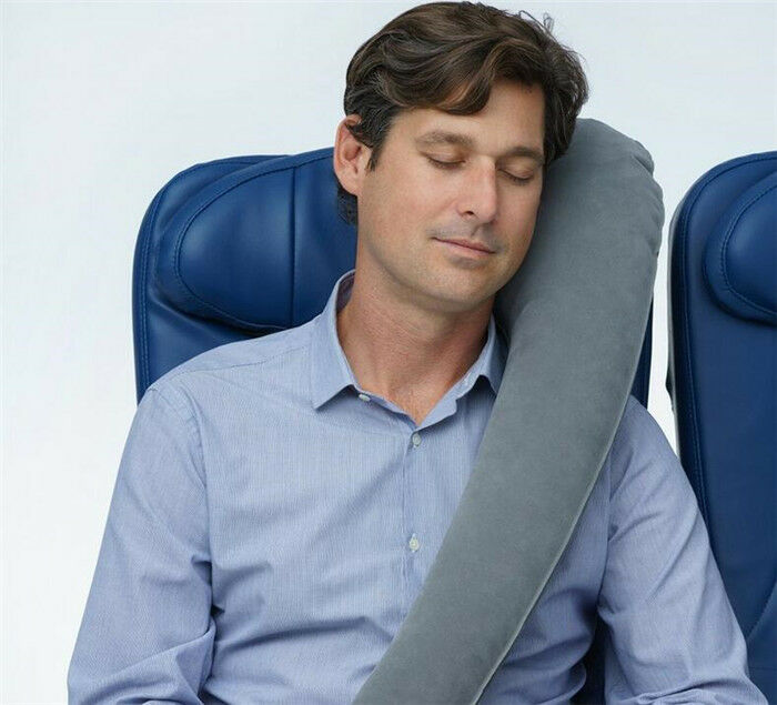 Grey Travel Pillow Neck Pillow Adjustable Travel Accessories for Airplanes Car