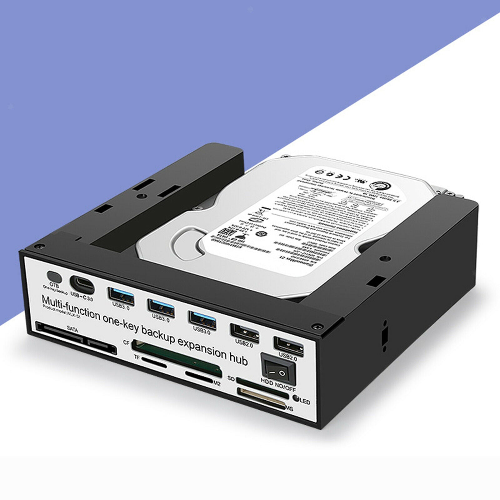 5-in-1 Hard Drive Enclosure Storage Case for 2.5 or 3.5 inch HDD Computer