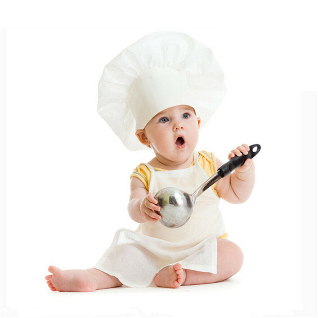 Cotton Baby Newborn Photography Prop Pretend Chef Apron Set Boy Small