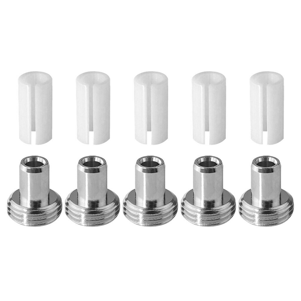 10 Pieces Ceramic Sleeve Metal Adapter Parts for Visual Fault Locator Tester