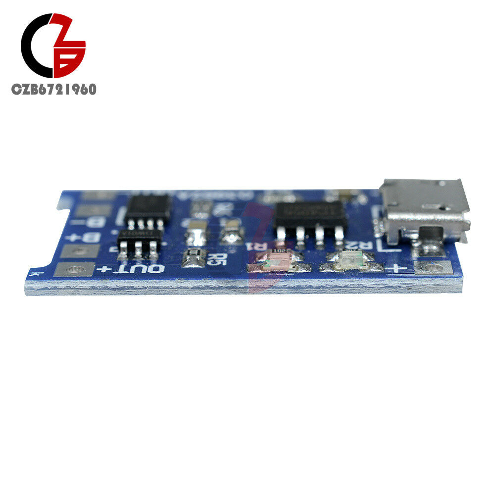 5PCS USB 5V 1A 18650 Lithium Battery Charger Board with Protection Module TP4056