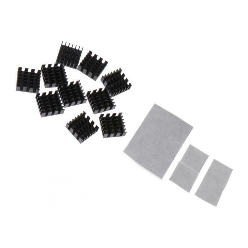 10pcs Aluminum LED/CPU/IC Chip  Sink Cooling Fin Radiator Pad 14x14x6mm