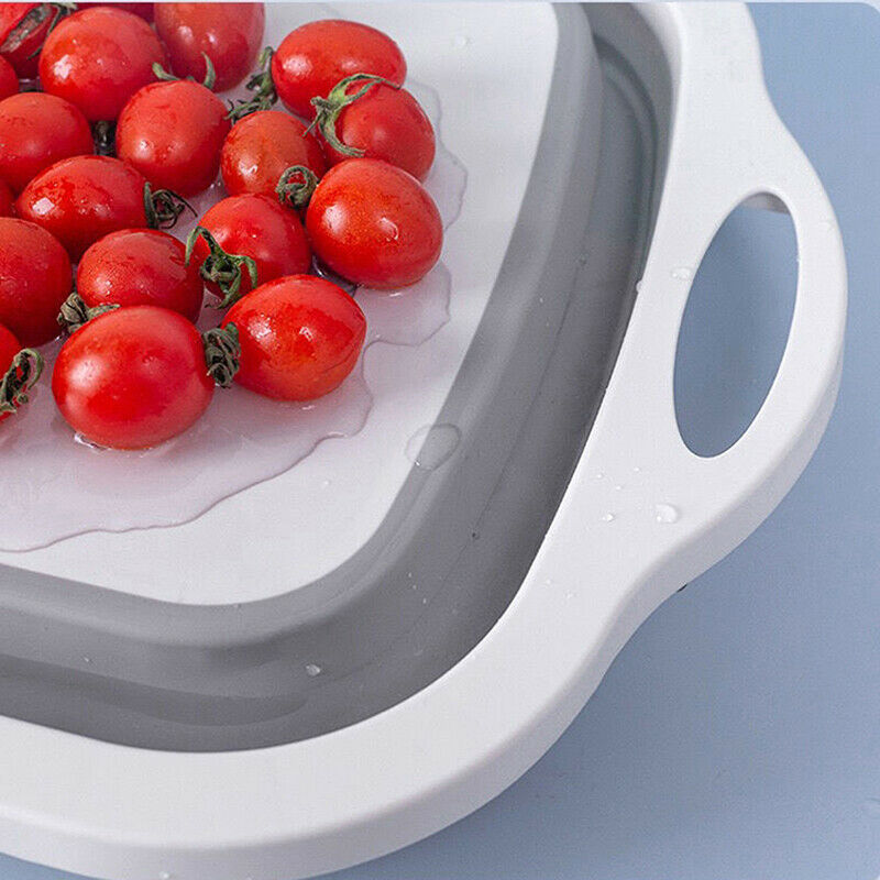 Multifunction Collapsible Cutting Board Dish Tub 3In1 Folding Sink Drain BasBDA