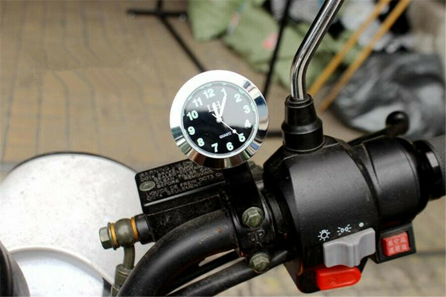 Universal Motorcycle Handlebar Electronic clock Alloy casing Shockproof Durable